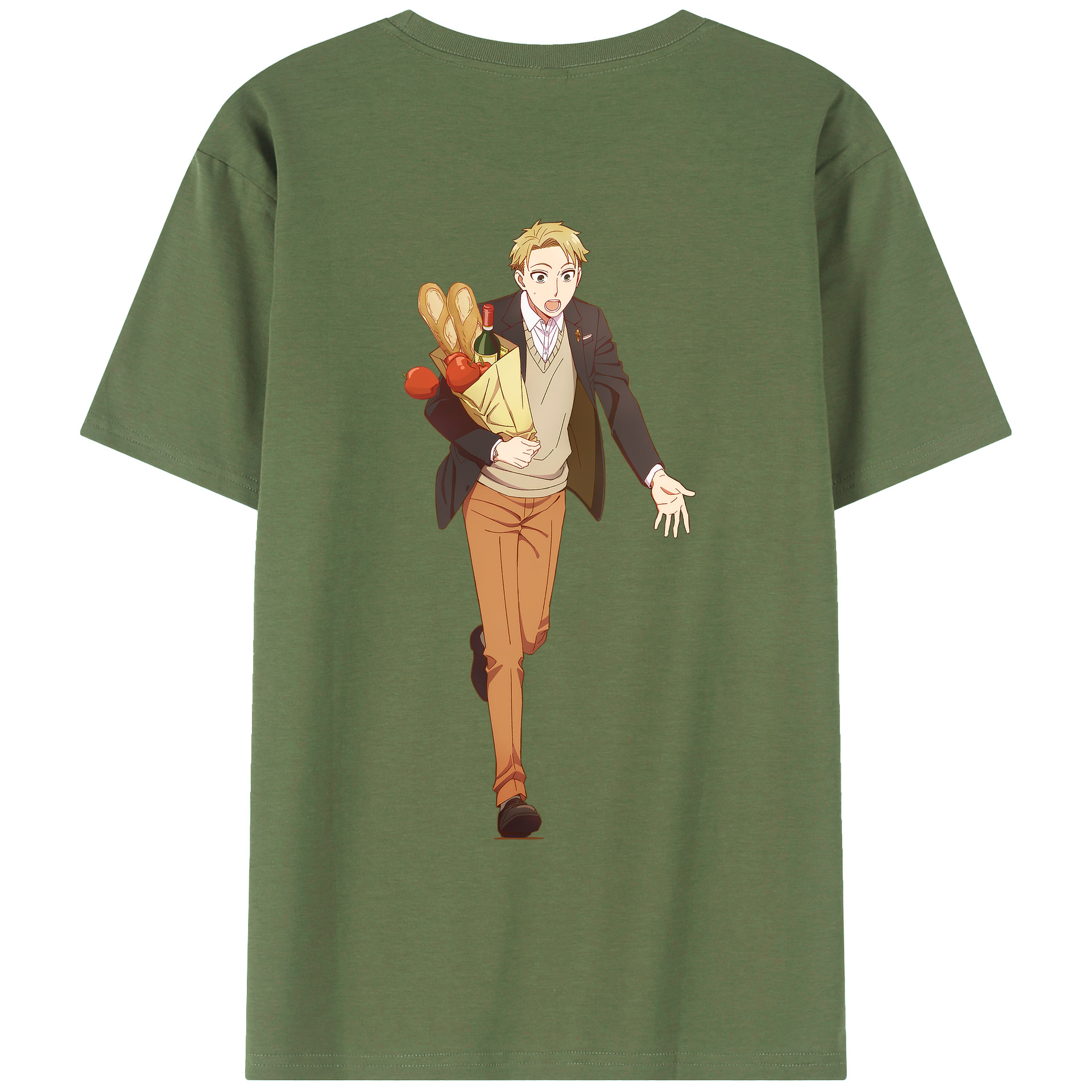 （画像用） SPY×FAMILY间谍家家酒 綿100％ メンズ半袖Tシャツ（バックプリント） 通気性